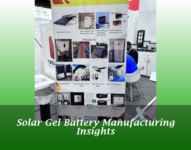Solar Gel Battery Manufacturing Insights